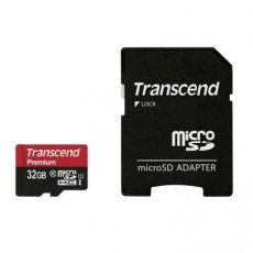 760557824985 TRANSCEND microSDHC geheugenkaart 32GB 90MB/sec met adapter