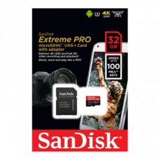 SANDISK microSDHC geheugenkaart 32GB 100MB/sec Extreme