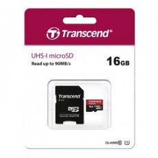 760557824961 TRANSCEND microSD geheugenkaart 16GB 90MB/sec met adapter