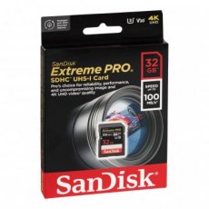 SANDISK SDHC geheugenkaart 32GB 100MB/sec Extreme Pro